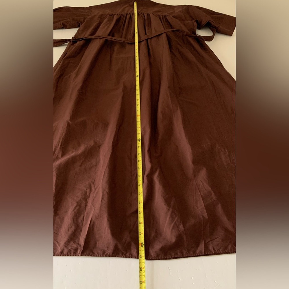 NWT Zara Brown Midi belted dress Size M - Picture 7 of 14